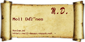 Moll Dénes névjegykártya